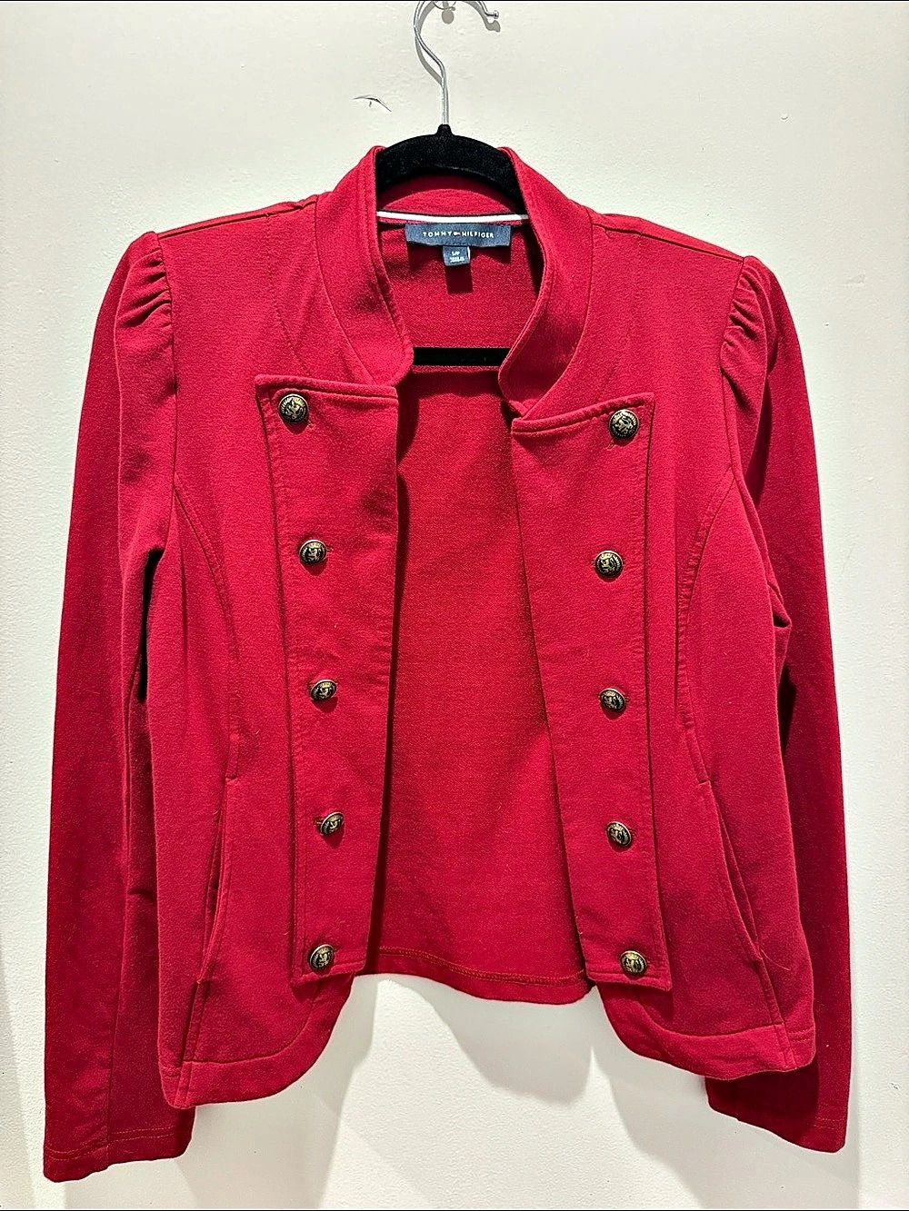 Tommy Hilfiger Military-Style Jacket in Pink Size Small Like New